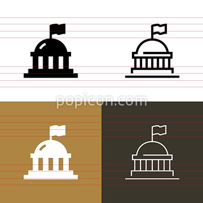 400x400 Government Capital Icon Set