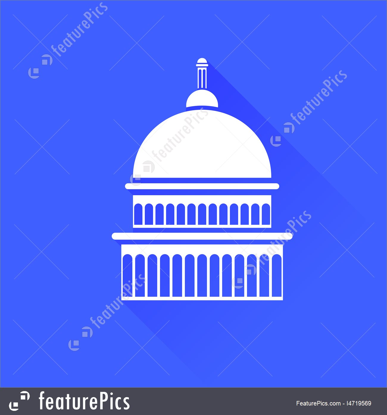 1300x1392 Capitol Icon Stock Illustration