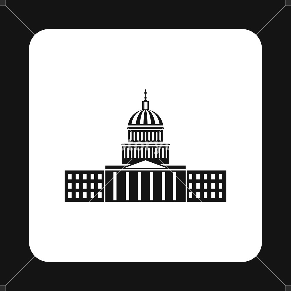 1000x1000 Capitol Icon In Simple Style Isolated On White Background State