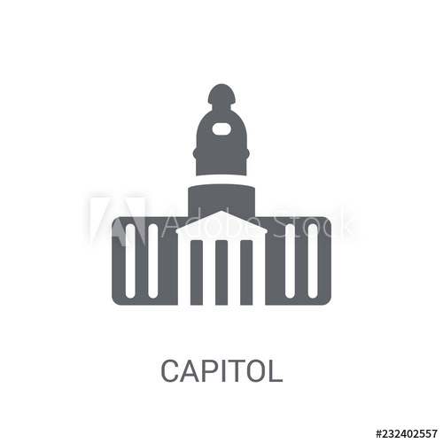 500x500 Capitol Icon Trendy Capitol Logo Concept On White Background
