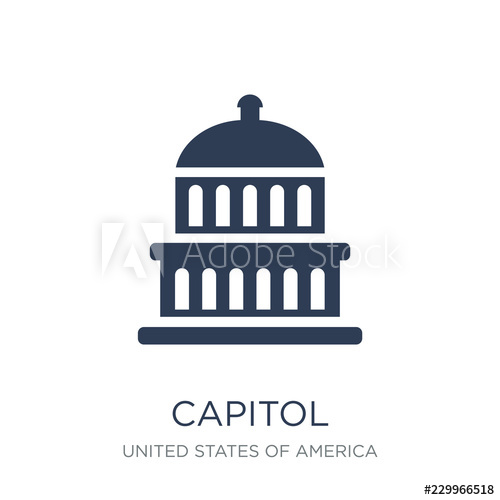 500x500 Capitol Icon Trendy Flat Vector Capitol Icon On White Background