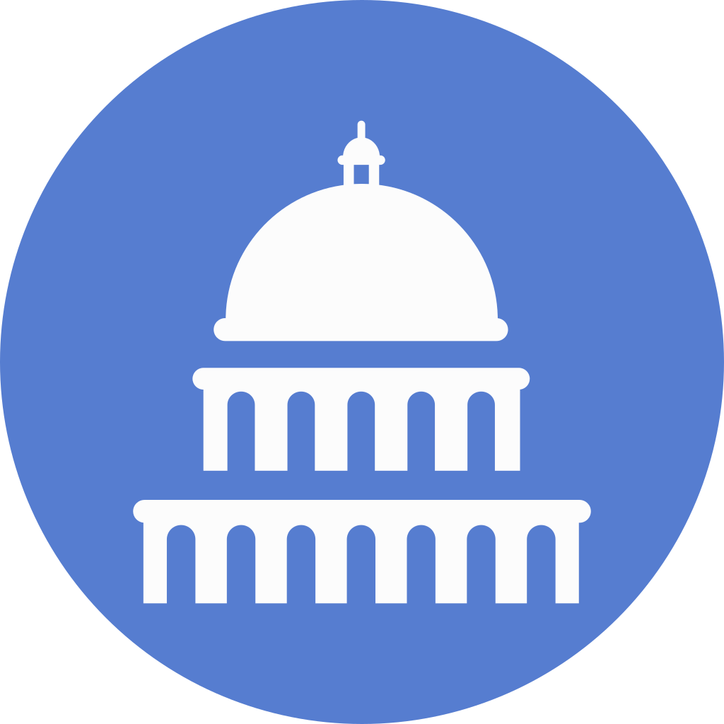 1024x1024 Election United States Capitol Icon Circle Blue Election Iconset