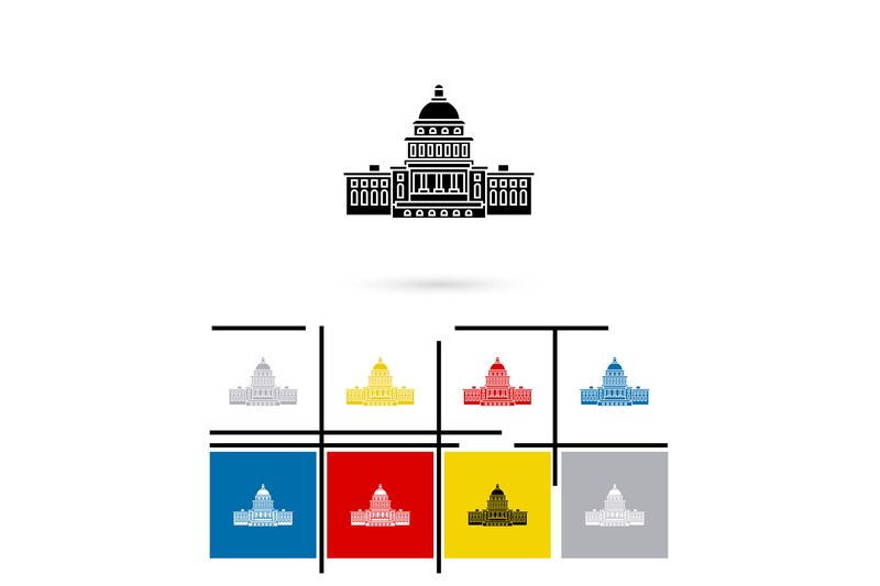 800x533 United States Capitol Icon Vector