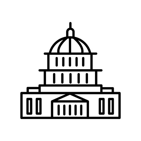 450x450 United States Capitol Icon Vector Isolated On White Background