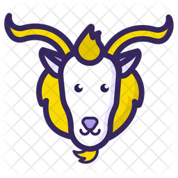 256x256 Capricorn Icon Of Colored Outline Style