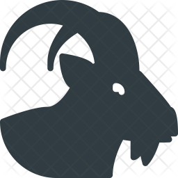 256x256 Capricorn Icon Of Glyph Style