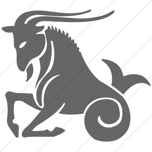 512x512 Iconsetc Simple Gray Zodiac Capricorn Icon
