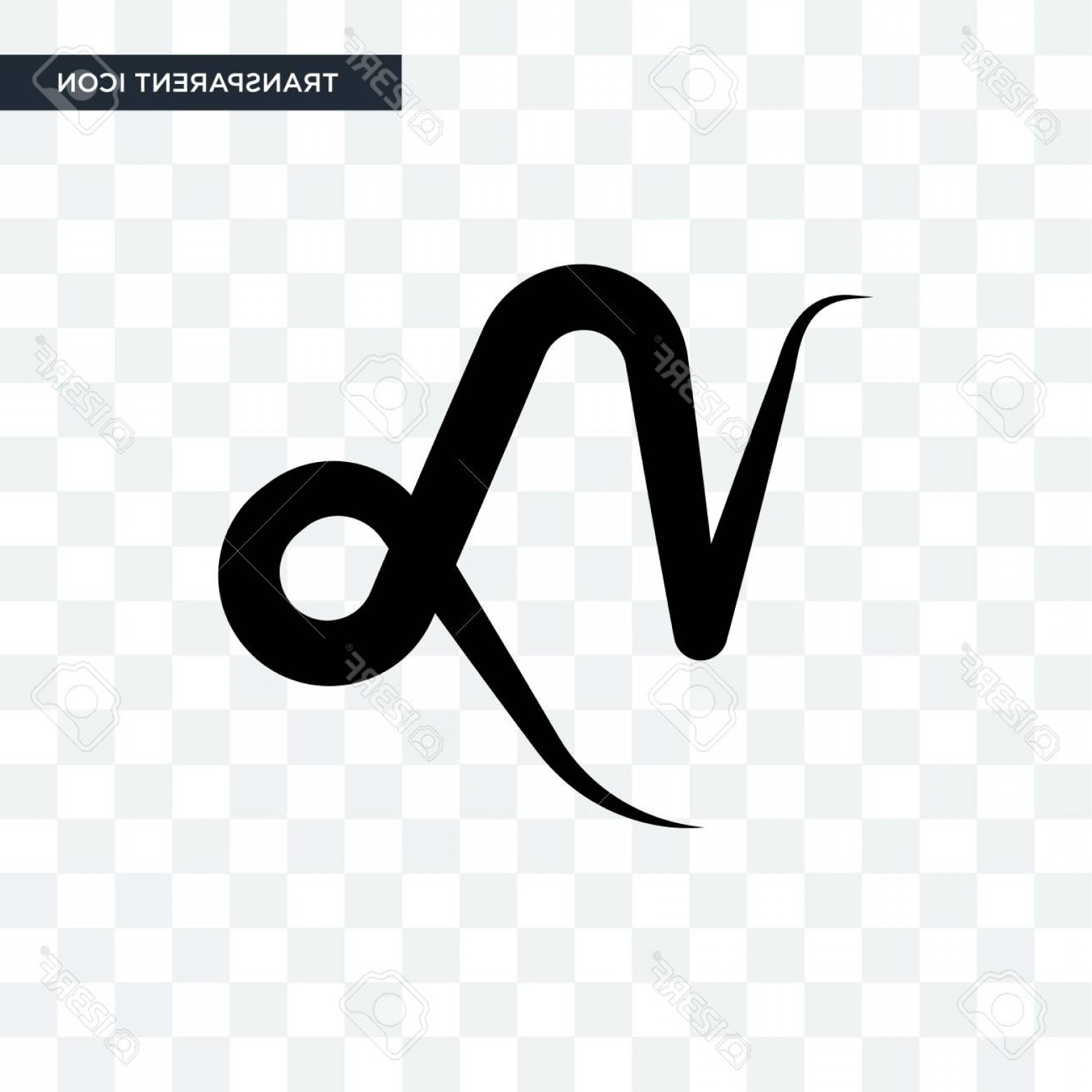 1560x1560 Photostock Vector Capricorn Vector Icon Isolated On Transparent
