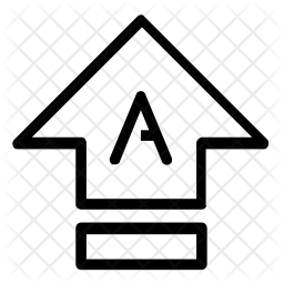 256x256 Capslock Icon Of Line Style