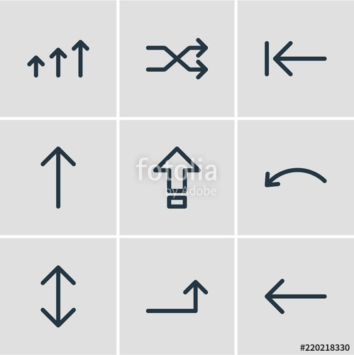 499x500 Vector Illustration Of Sign Icons Line Style Editable Set