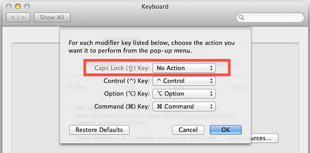 620x306 Disable The Caps Lock Key On A Mac