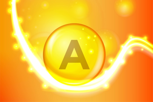 580x387 Vitamin A Gold Shining Pill Capsule Icon Graphic