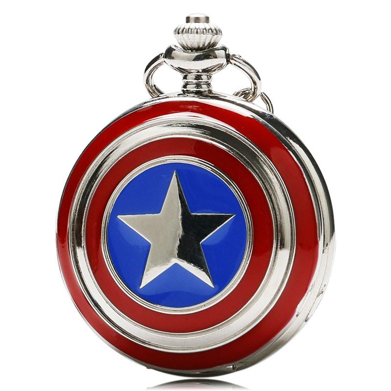800x800 Captain America Icon Quartz Pocket Watch Watch Enthusiasts