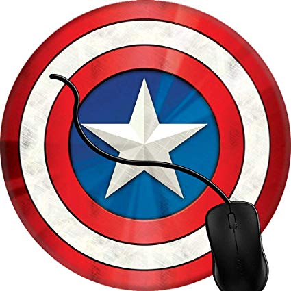 425x425 Mouse Pad Gaming Captain America Shield Icon, Premium