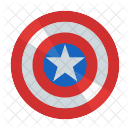 256x256 Captain America Icon Of Flat Style