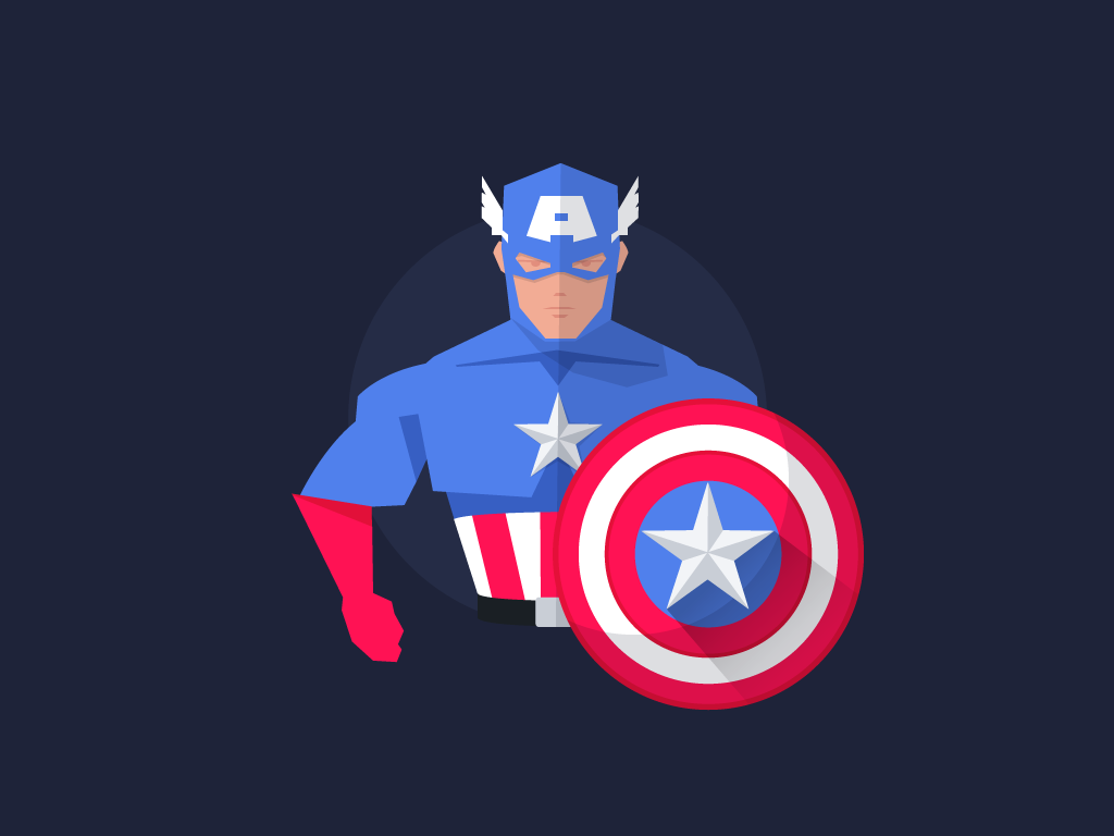 1024x768 Icon A Day Captain America Buy Artwork Redbubble