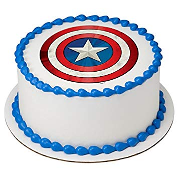 355x355 Mavel's Avengers Captain American Icon Licensed Edible