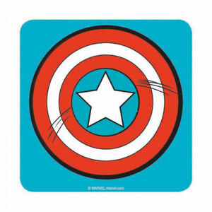 300x300 Captain America Shield Icon Coaster Retro Drinks Mat Steve Rogers