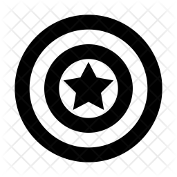 256x256 Captain America Shield Icon Of Glyph Style