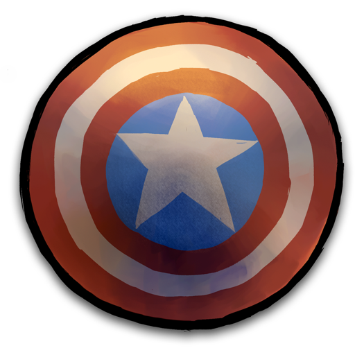 512x512 Comics Captain America Shield Icon Ultrabuuf Iconset Mattahan
