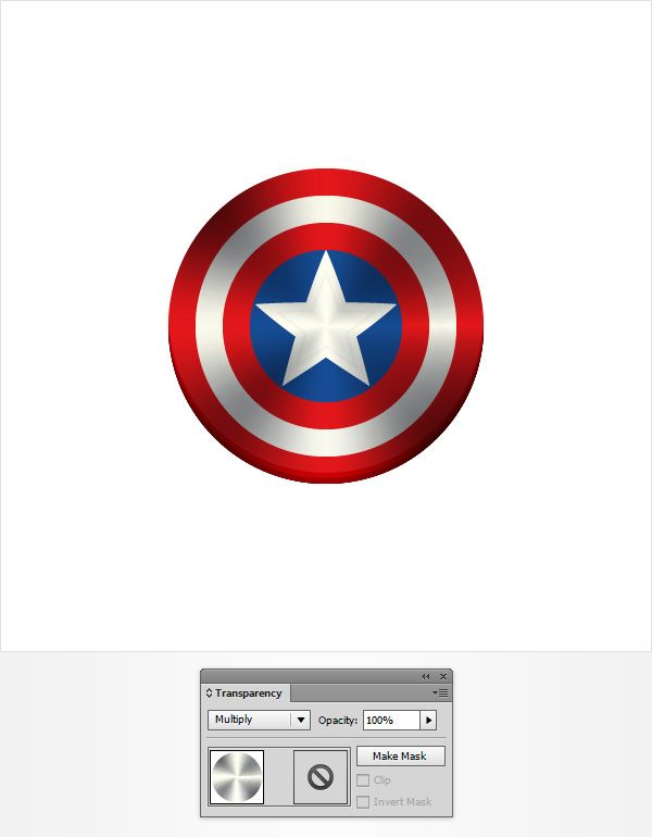 600x770 Create The Captain America Shield Icon In Adobe Illustrator