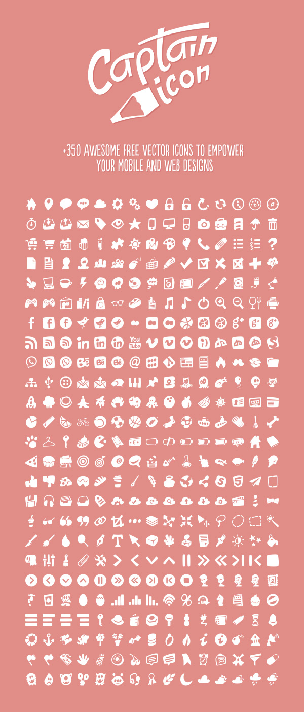 600x1403 Captan Vector Icons Graphicburger