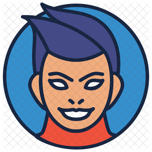 512x512 Captain Marvel Icon Of Colored Outline Style