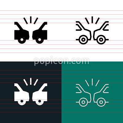 400x400 Car Accident Icon Set
