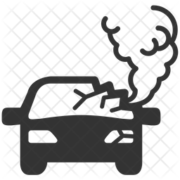 256x256 Car Accident Icon Of Glyph Style
