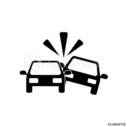 500x500 Car Accident Icon Vector Icon Simple Element Illustration Car