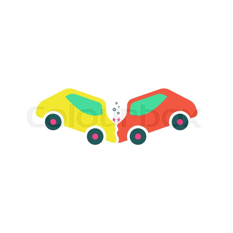 800x800 Car Crash Icon Vector Flat Simple Stock Vector Colourbox