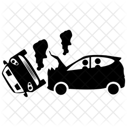 256x256 Traffic Accident Icon Of Glyph Style