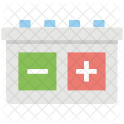 256x256 Car Battery Icon Of Flat Style