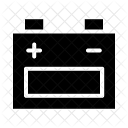 256x256 Car Battery Icon Of Glyph Style