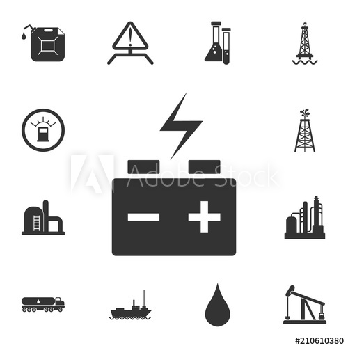 500x500 Car Battery Icon Simple Element Illustration Car Battery Symbol