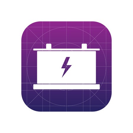 450x450 Battery Sign Icon, Vector Illustration Car Battery Symbol Flat