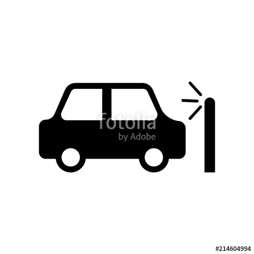 500x500 Car Crash Icon Vector Icon Simple Element Illustration Car Crash