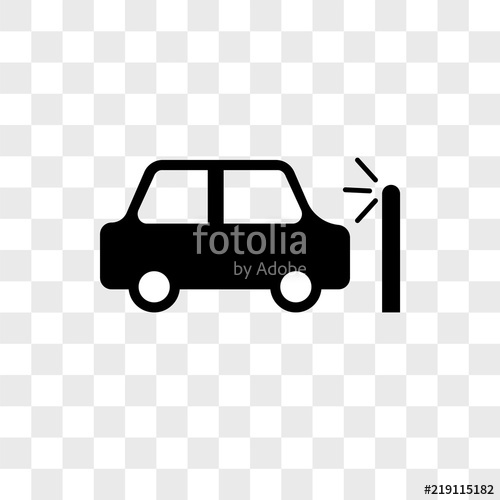 500x500 Car Crash Vector Icon On Transparent Background, Car Crash Icon