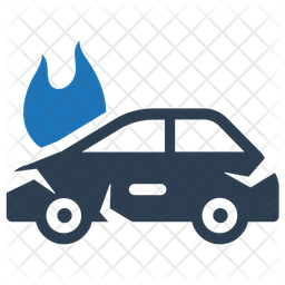 256x256 Car Crash Icon Of Flat Style