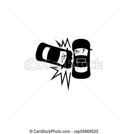 450x470 Car Crash Accident Flat Vector Icon Car Crash Accident Flat