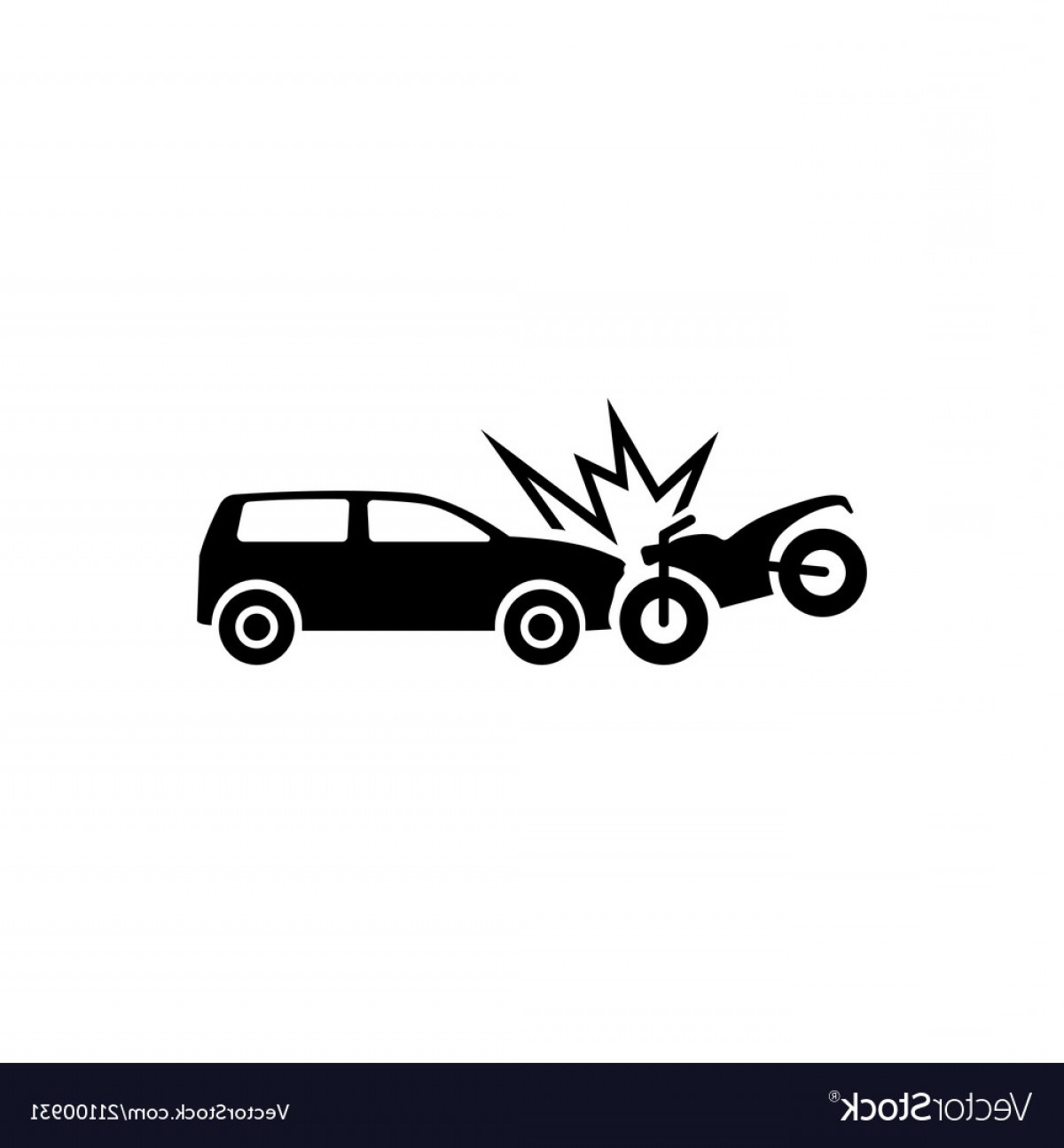 1200x1294 Motorcycle Hits Car Crash Flat Icon Vector Hoodamathrun