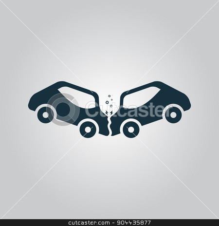 450x464 Car Crash And Accidents Icon Stock Vector