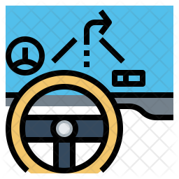 256x256 Car Dashboard Icon Of Colored Outline Style