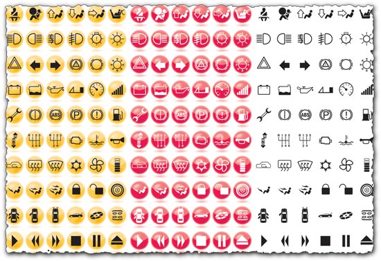 550x377 Vector Car Icons Design