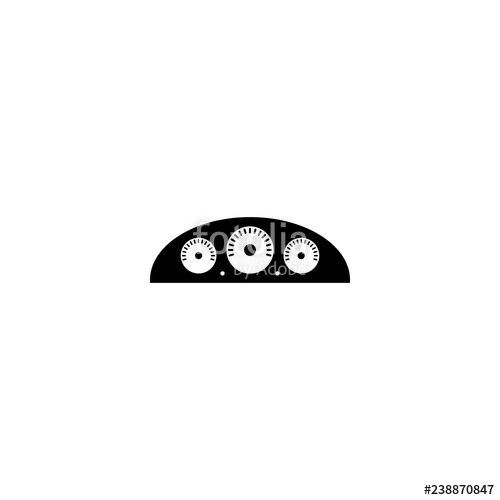 500x500 Car Dashboard Vector Icon Car Dashboard Sign On White Background