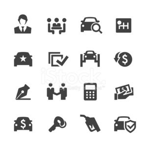 300x300 Car Dealership Icons Acme Series Stock Vectors