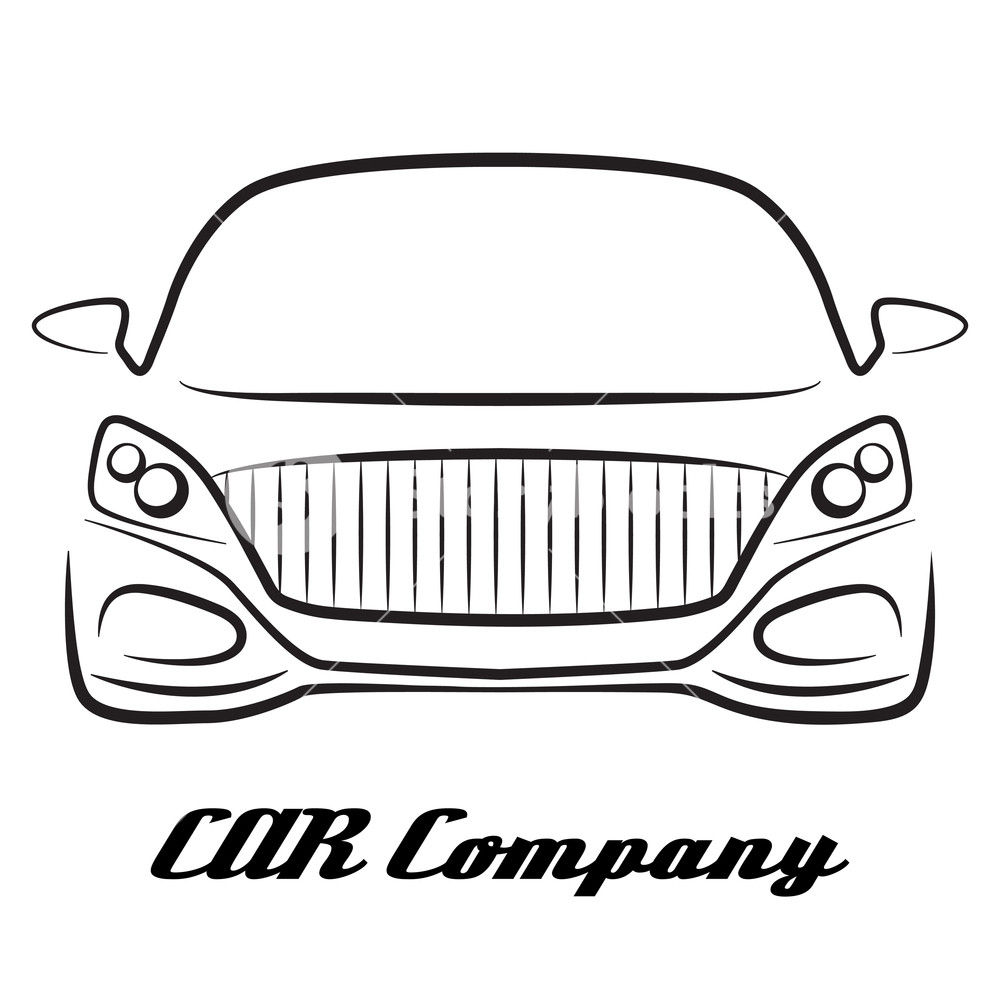 1000x1000 Car Sihlouette Vehicle Auto Dealer Company Logo Icon Royalty Free