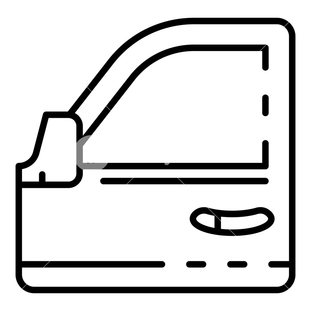 1000x1000 Car Door Icon Outline Car Door Vector Icon For Web Design