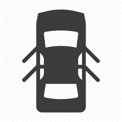 512x512 Automobile, Car, Door, Doors, Open, Top, View Icon