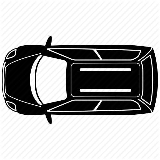 512x512 Automobile, Car, Doors, Open, Top View Icon